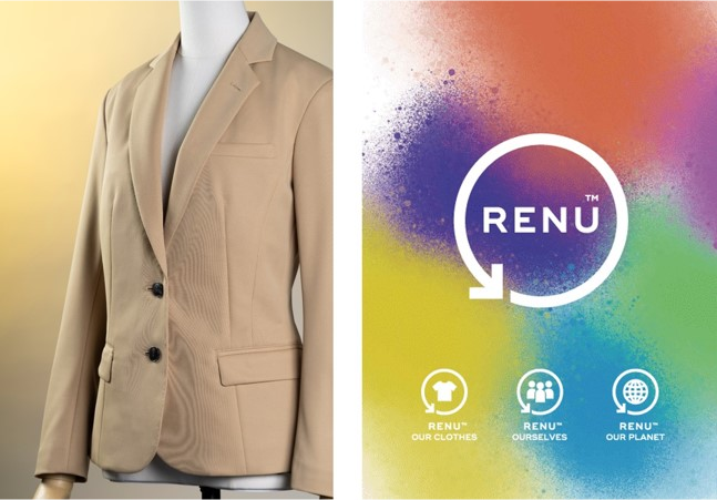 環境配慮型素材RENUを採用した制服の導入をサポート
